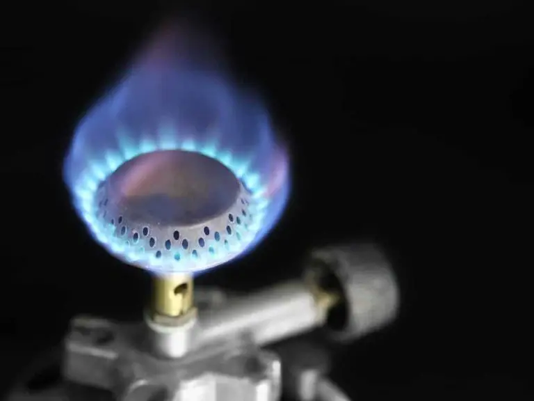an active propane burner