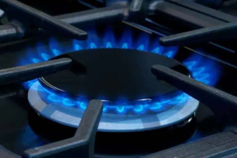 Burner on gas range stove top