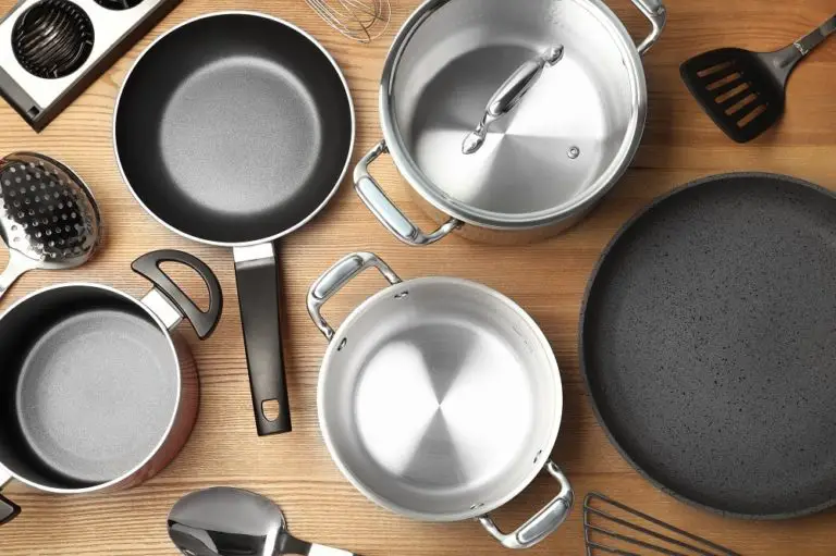 sets of stainless steel and aluminum cookware