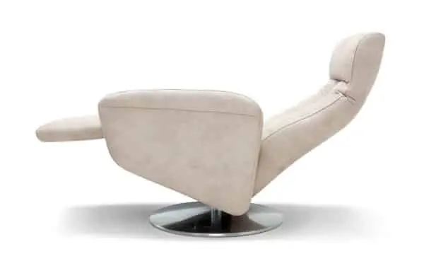 a glider recliner that is reclined