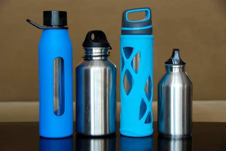 hydrogen water bottles sit next to each other