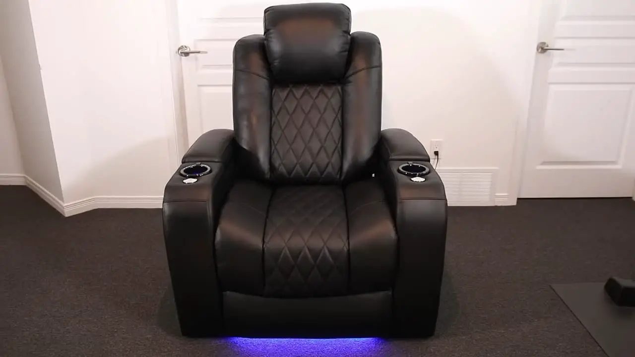 A turned on recliner chair 