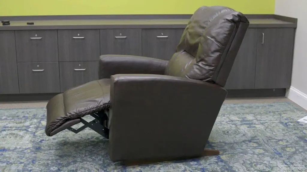 A recliner chair with the footrest in extended position 