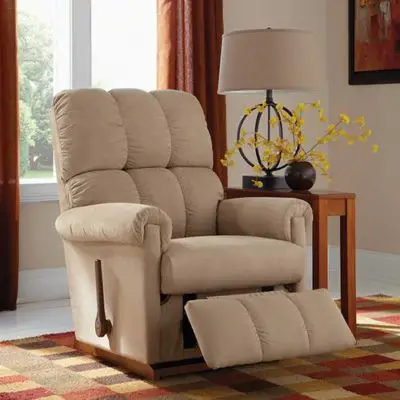 recliner for seniors sits in a living room