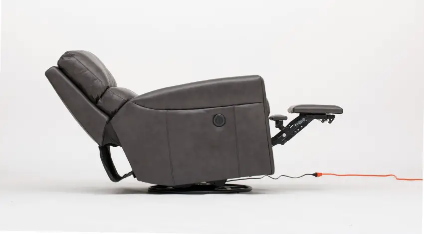 A recliner with the footrest in full extension 
