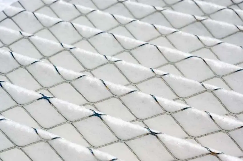 A close-up of a clean AC filter 