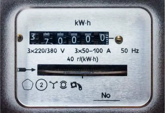 An analogue electricity meter