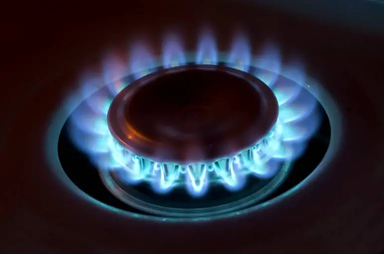 A close-up of a burner in action 